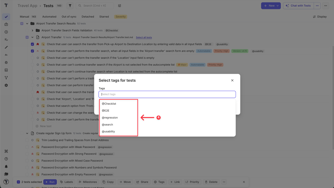 Add or Remove tags
